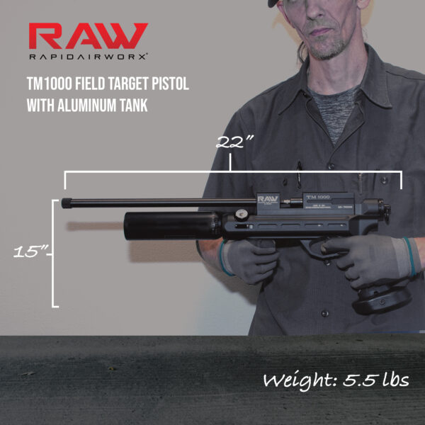 TM1000 Field Target Pistol .20 Caliber | Ambi | 210cc AL Tank (12 ft-lbs) - Image 6
