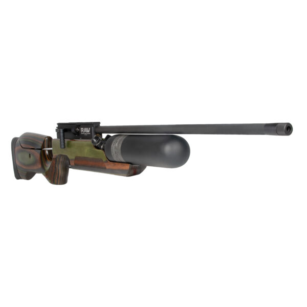 RAW HM1000x LRT Camo Laminate Stock No Moderator Angled Sidelever View