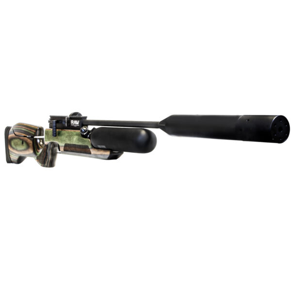 HM1000x LRT – Camo Wood Laminate Stock with Moderator Sidelever Angled Sidelever