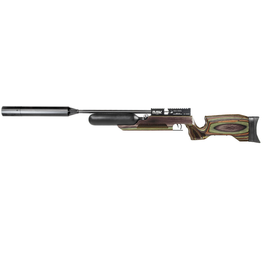 HM1000x LRT – Camo Wood Laminate Stock with Moderator