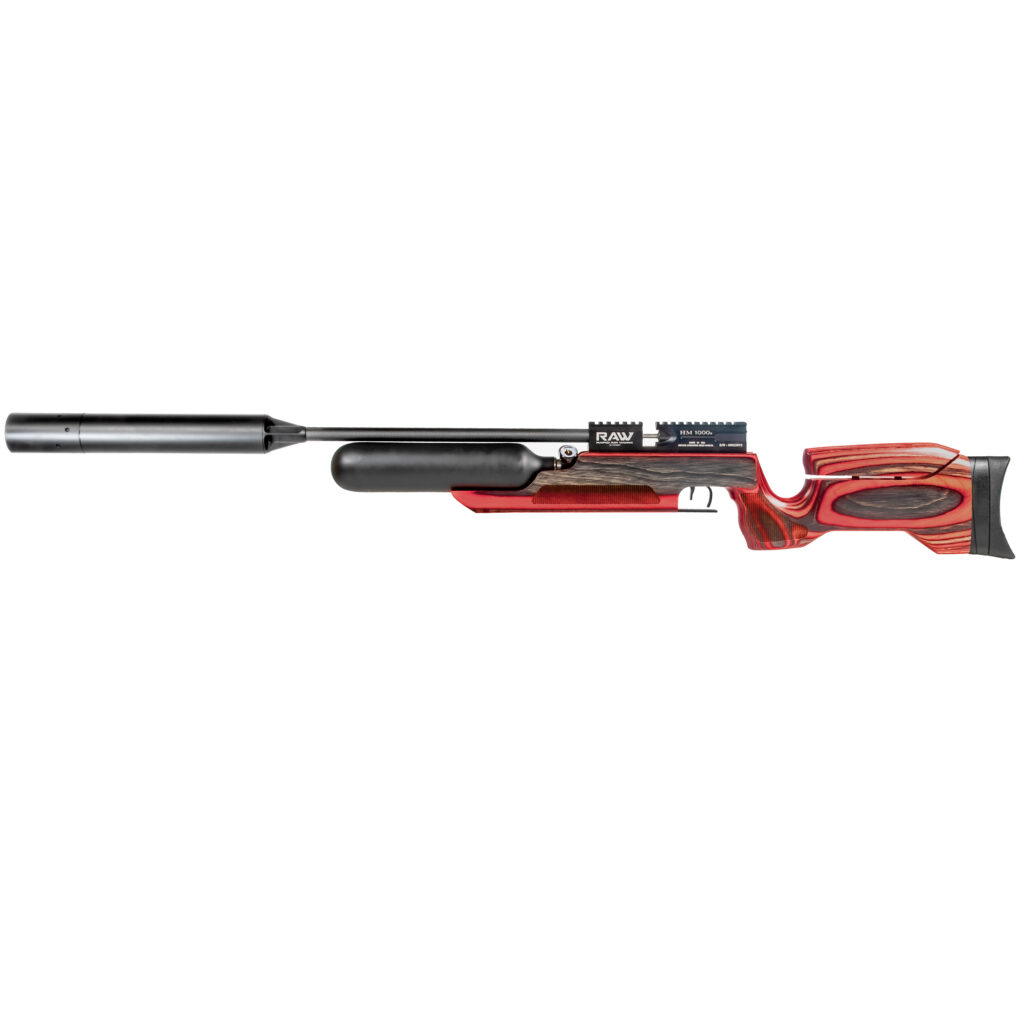 HM1000x LRT – Red Wood Laminate Air Rifle with Moderator
