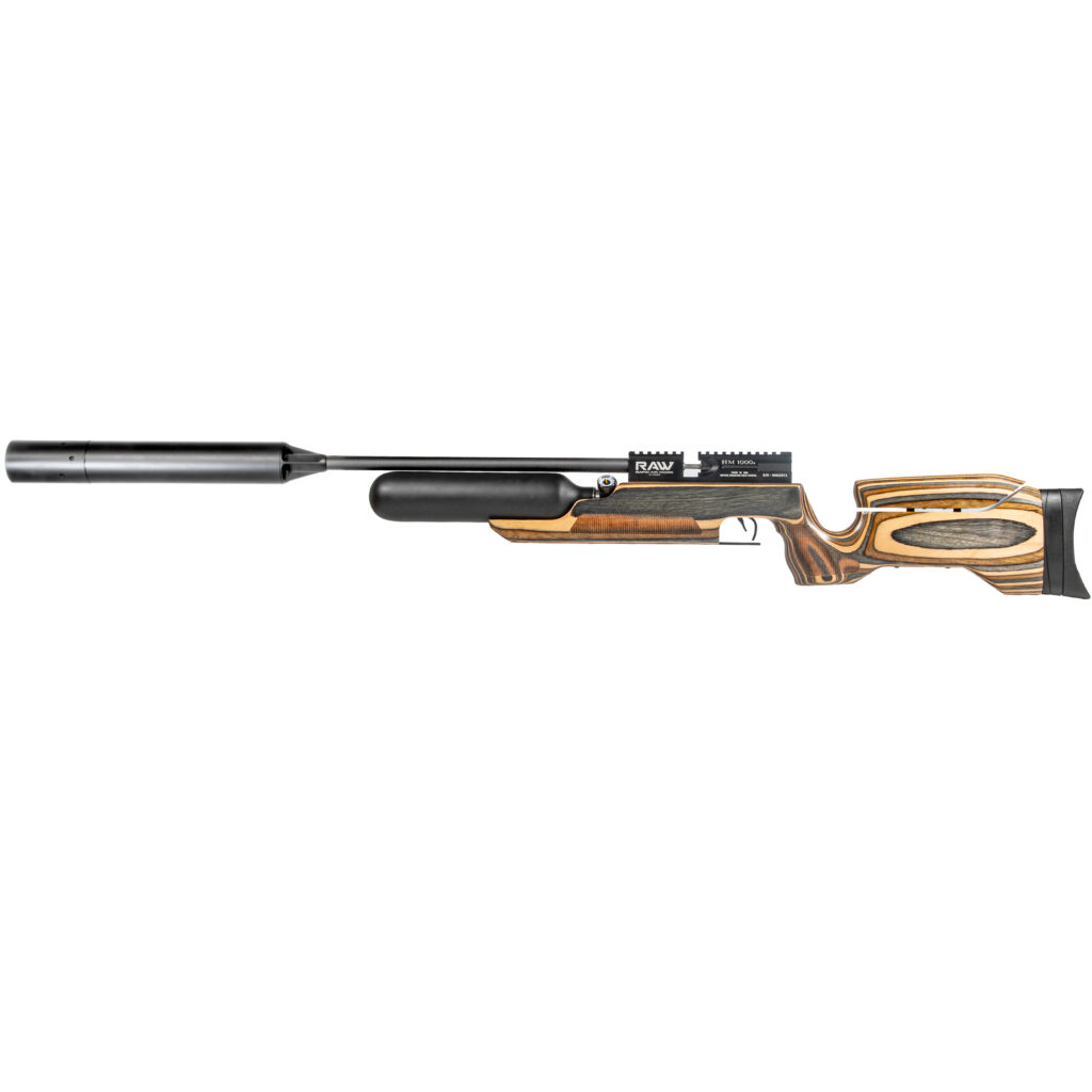HM1000x LRT – Tan Wood Laminate Air Rifle with Moderator