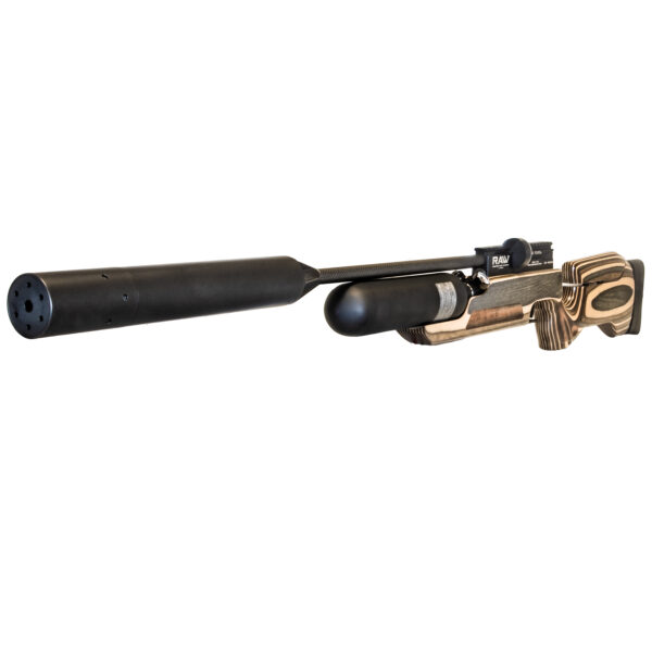 HM1000x LRT – Tan Wood Laminate Stock with Moderator - Angled Gauge view