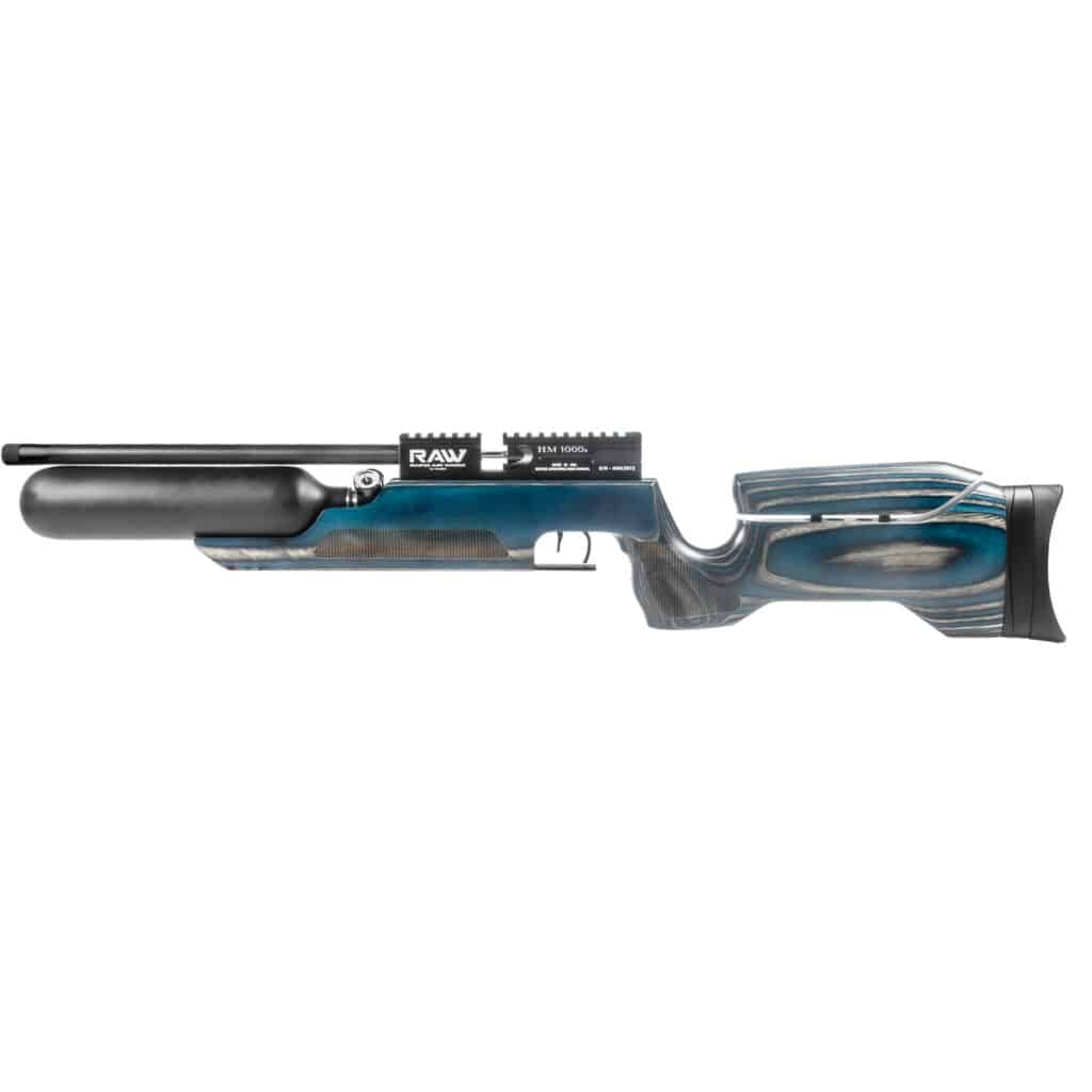 RAW Mini Hunter HM1000x – Blue Wood Laminate Rifle