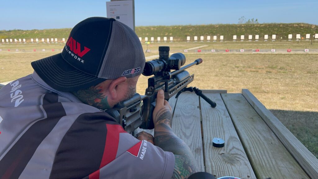 Dave Richardson competes with his HM1000x in bench and speed competitions at the Pyramyd Air Cup.