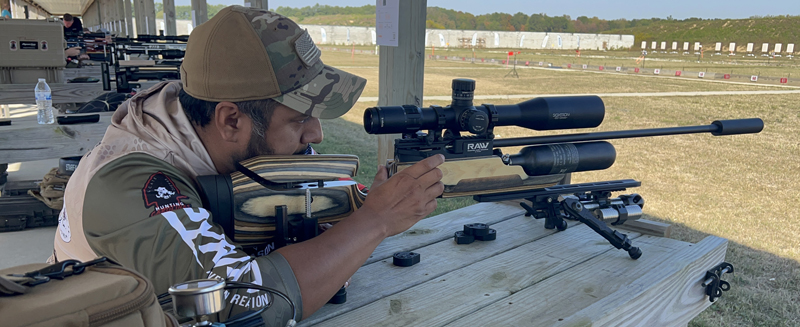 Mike Hardy competes with his RAW HM1000x in the Pyramyd Air Cup in Ohio in 2025.